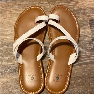 White sandals